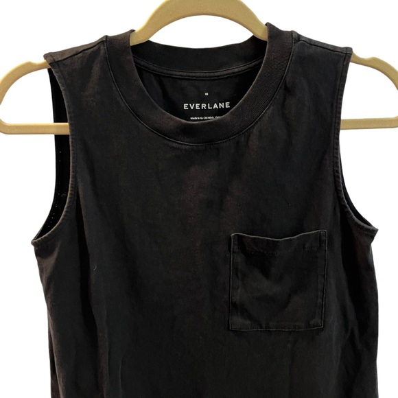 EVERLANE The Long Weekend Pocket Tank T-Shirt Maxi Dress 100% Cotton, XS - Picture 3 of 10